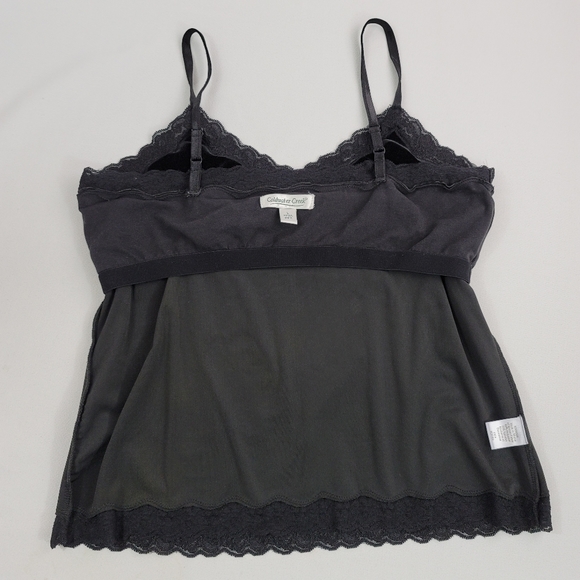 Velvet And Lace Spaghetti Strap Top Sz L By Coldwater Creek - Picture 8 of 16